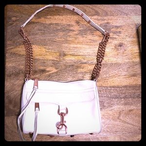 Rebecca Minkoff Mini MAC Crossbody White/Rose Gold